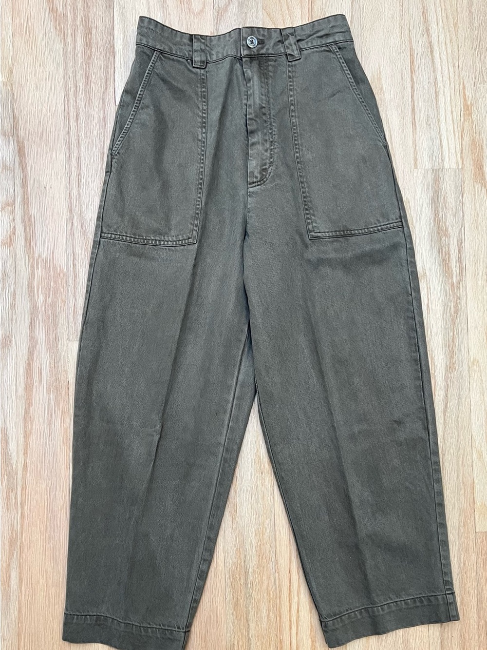 Woman’s Olive Green Casual Utility Pants